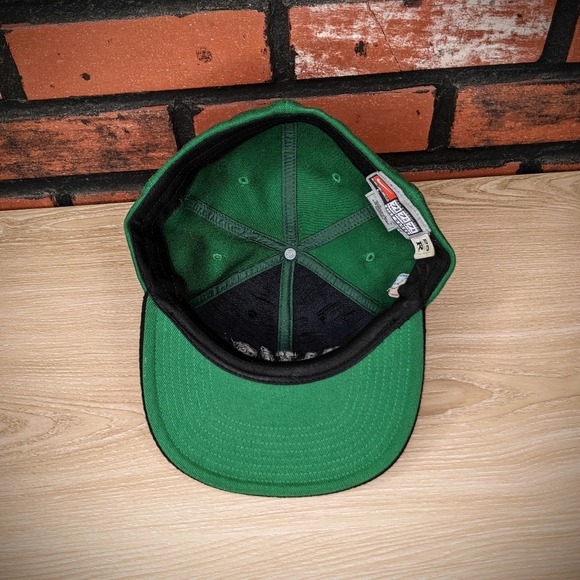 Vintage Nike Boston Celtics Hat Baseball Cap Flex Fitted L Large 7⅜ 7½ 7⅝ VTG Bk - Picture 4 of 7